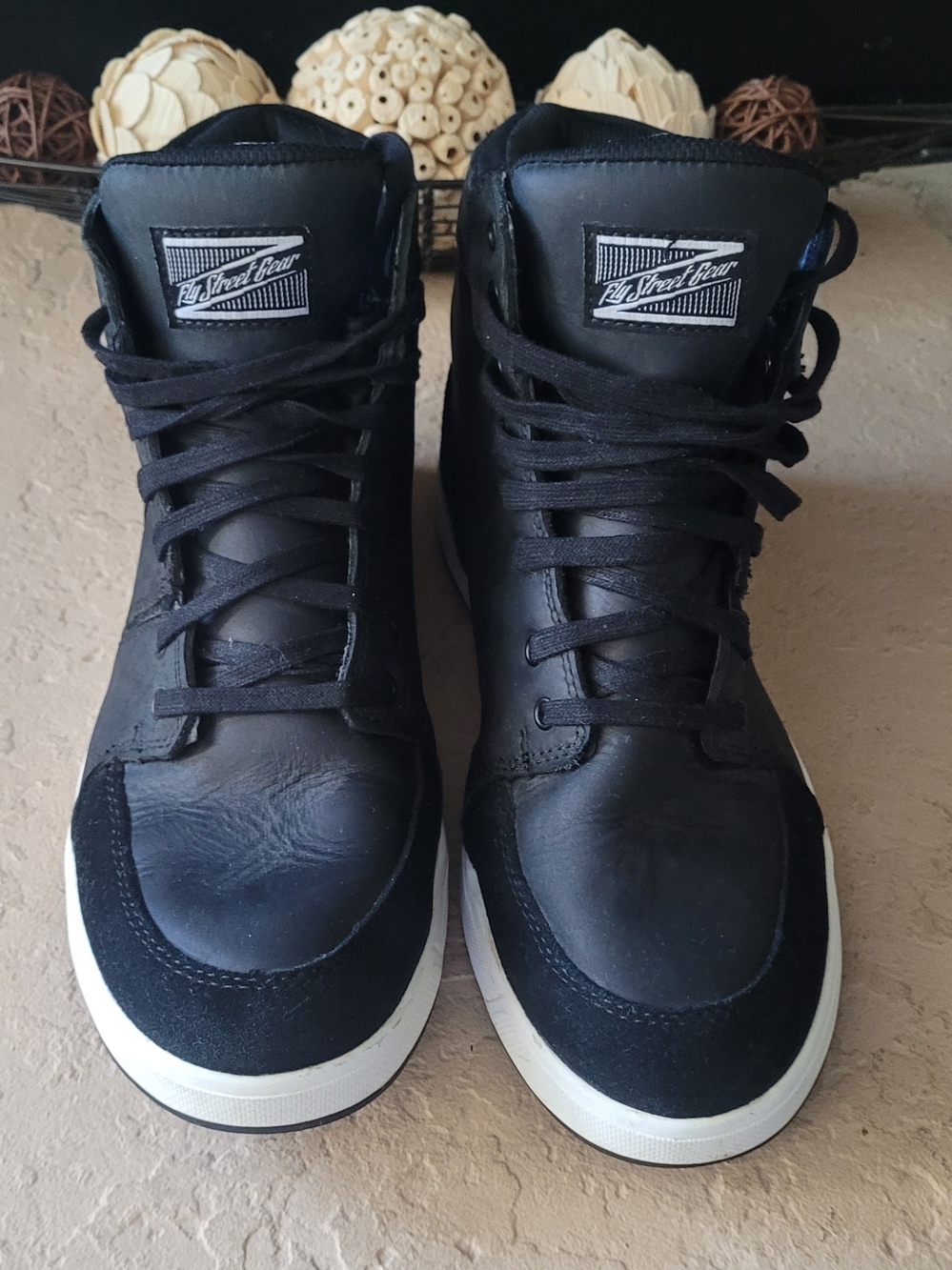 Size 10 Fly Street Gear M16 Waterproof Leather Cruising Motorcycle Riding Shoes